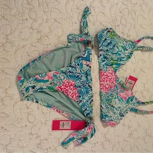Lilly Pulitzer sink or swim size 8 bikini top and bottom nwt